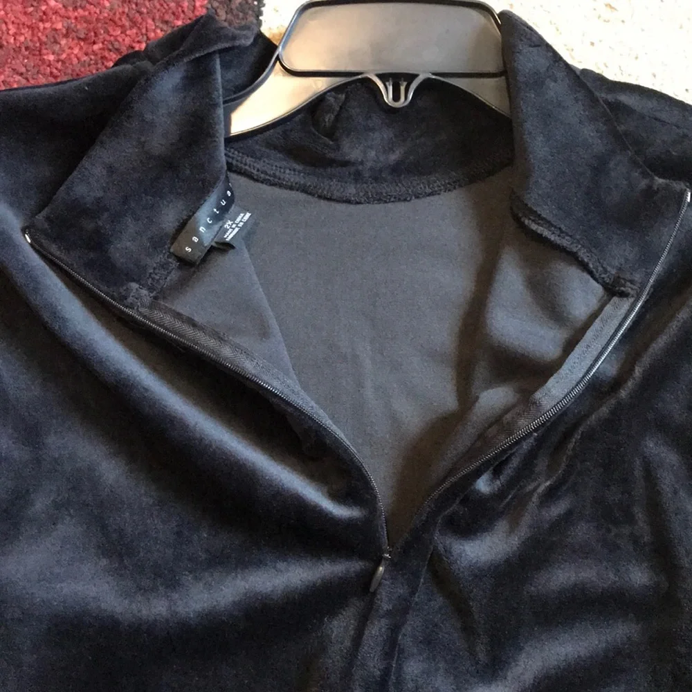 Sanctuary Black Faux Velvet Dress